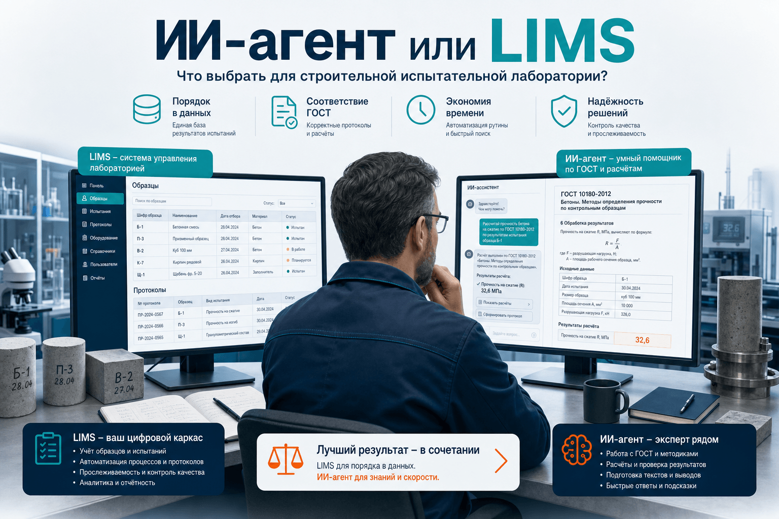 ИИ-агент или LIMS: что выбрать строительной лаборатории