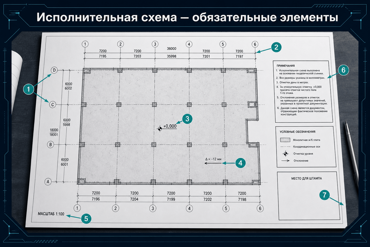 Исполнительная схема по ГОСТ Р 51872: обязательные элементы и оформление