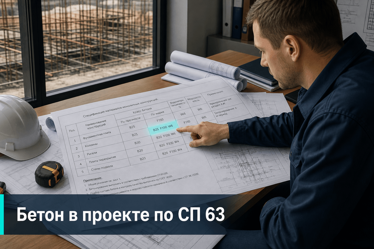 СП 63: как инженеру ПТО читать раздел бетона в проекте