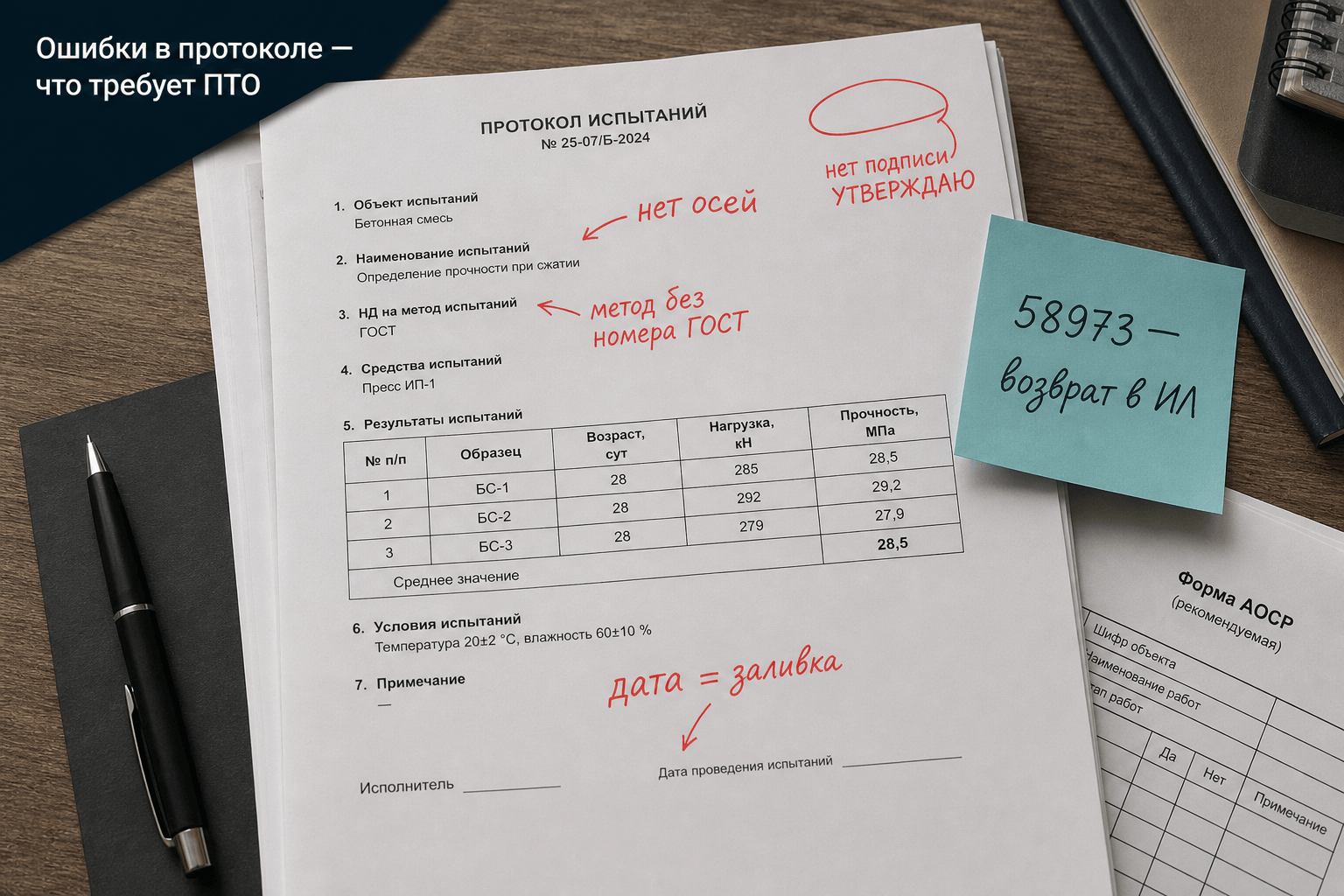 Ошибки в протоколе лаборатории: что вправе требовать ПТО