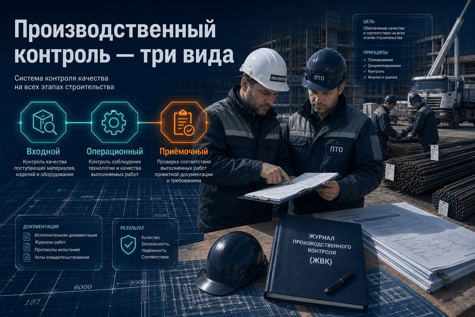 Производственный контроль по СП 48: входной, операционный и приёмочный