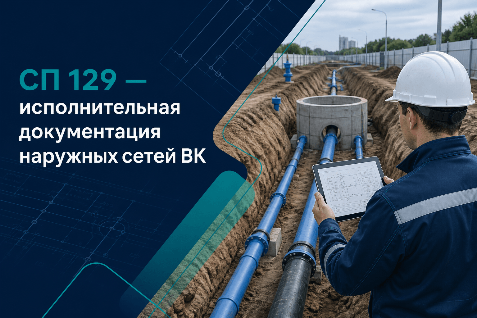 СП 129: исполнительная документация на наружные сети водоснабжения и канализации
