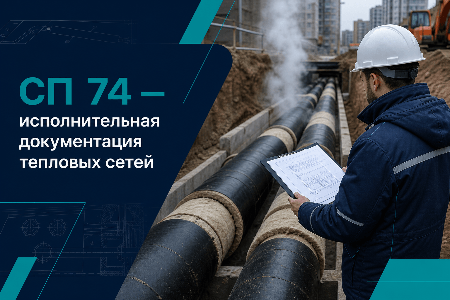 СП 74: исполнительная документация на тепловые сети