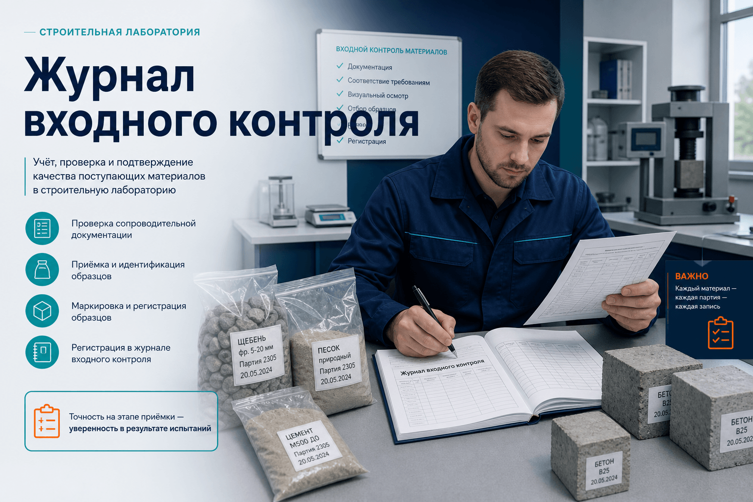 Журнал входного контроля материалов в лаборатории: как вести