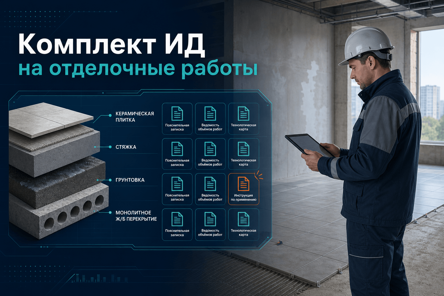 Комплект ИД на отделочные работы: перечень и порядок для ПТО