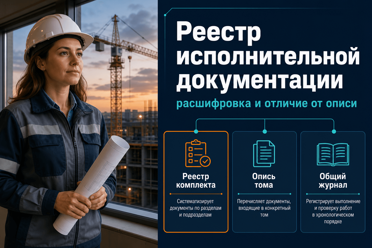 Реестр исполнительной документации: расшифровка и отличие от описи