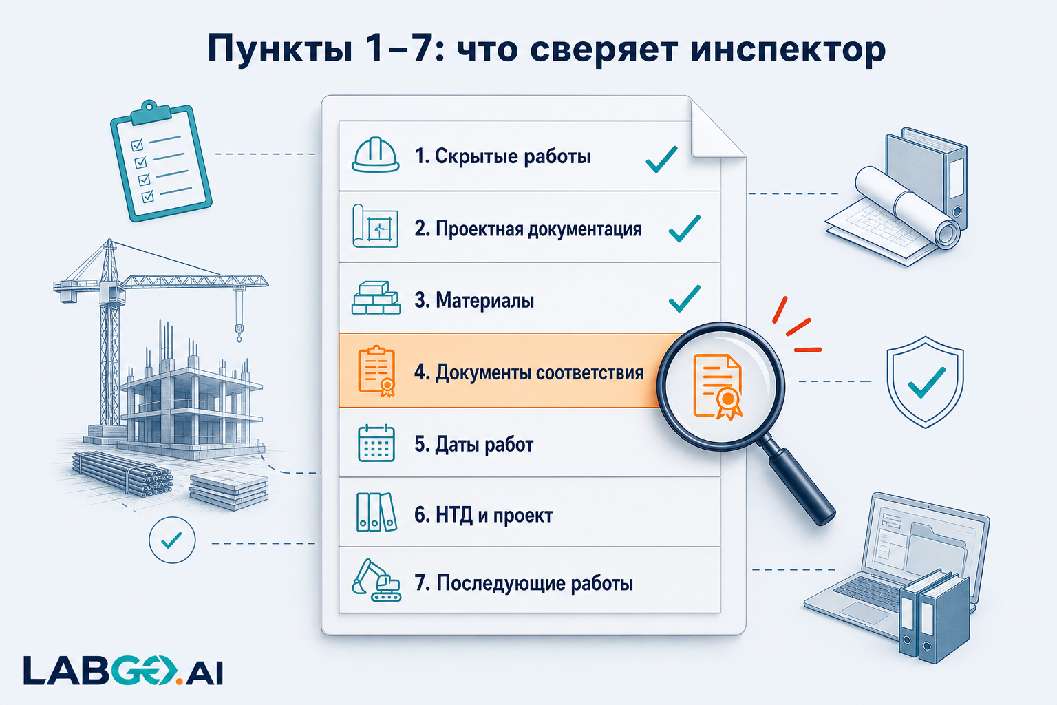 Пункты 1–7 АОСР — что проверяет инспектор