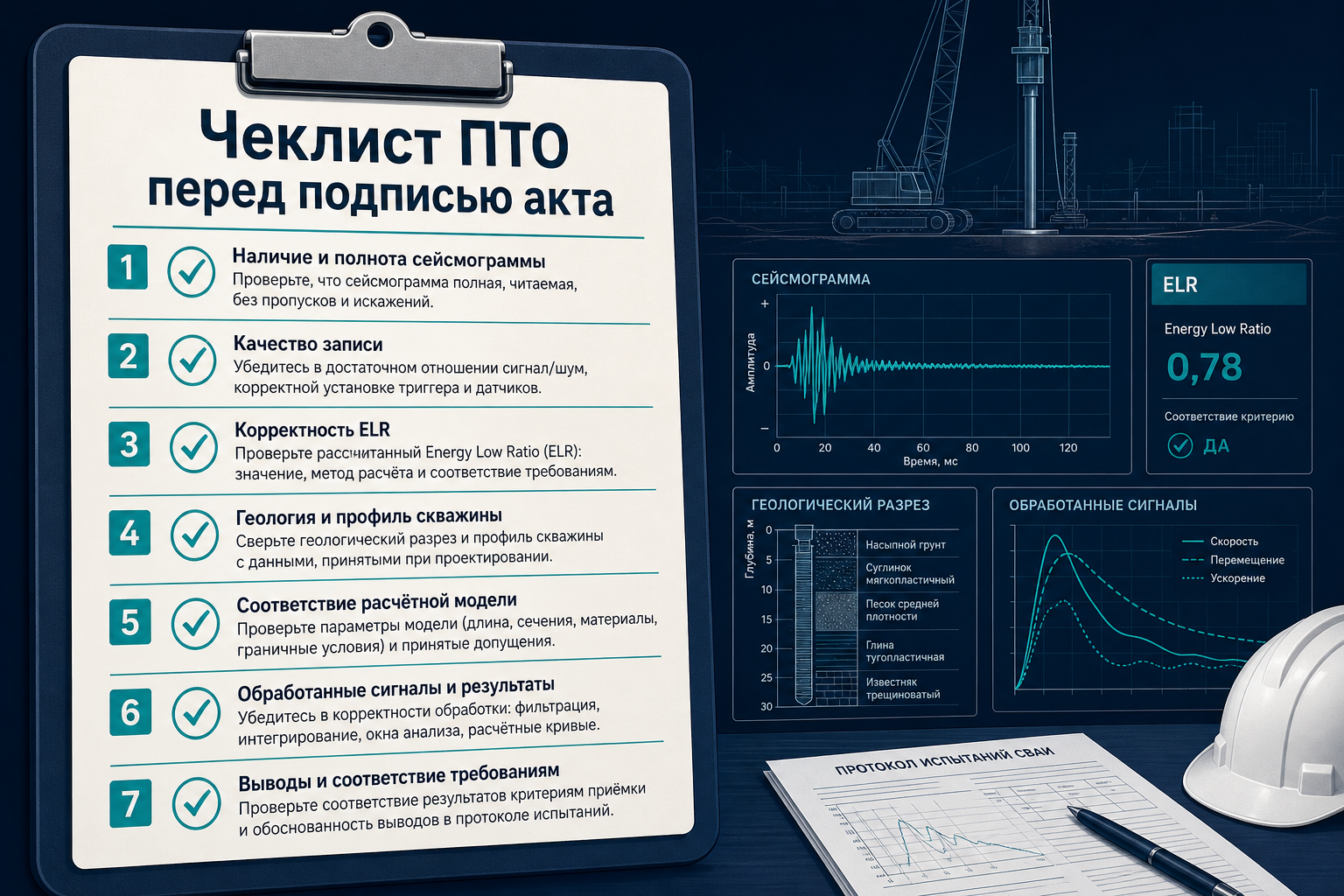 Чеклист ПТО по расшифровке сейсмограммы