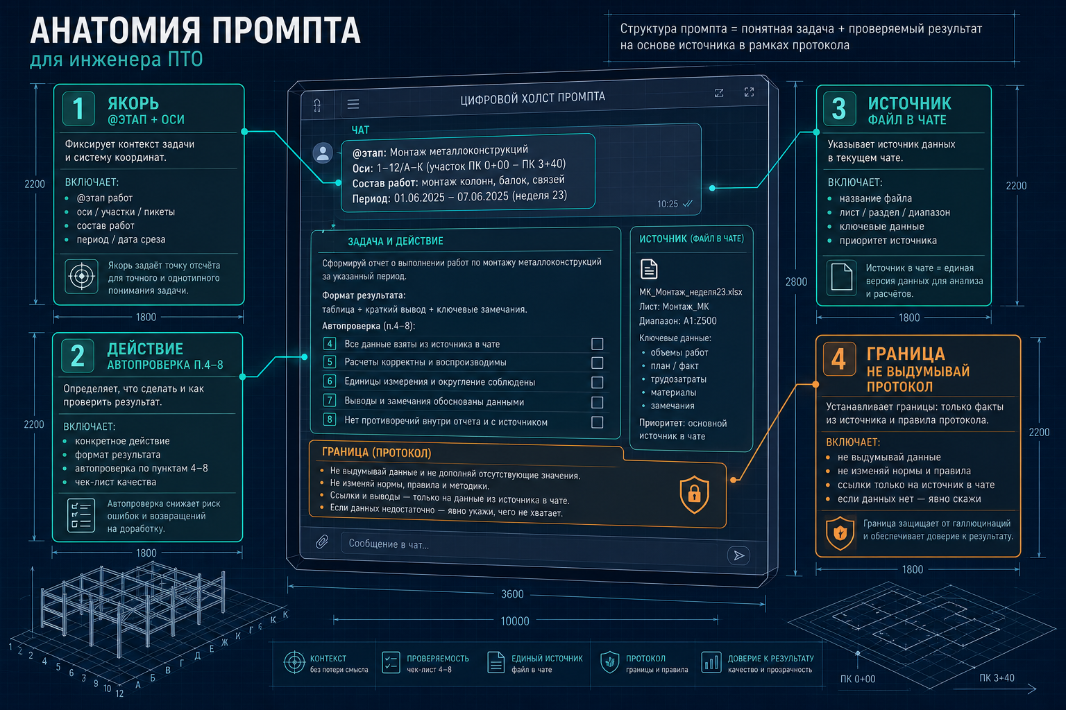 Анатомия промпта для инженера ПТО