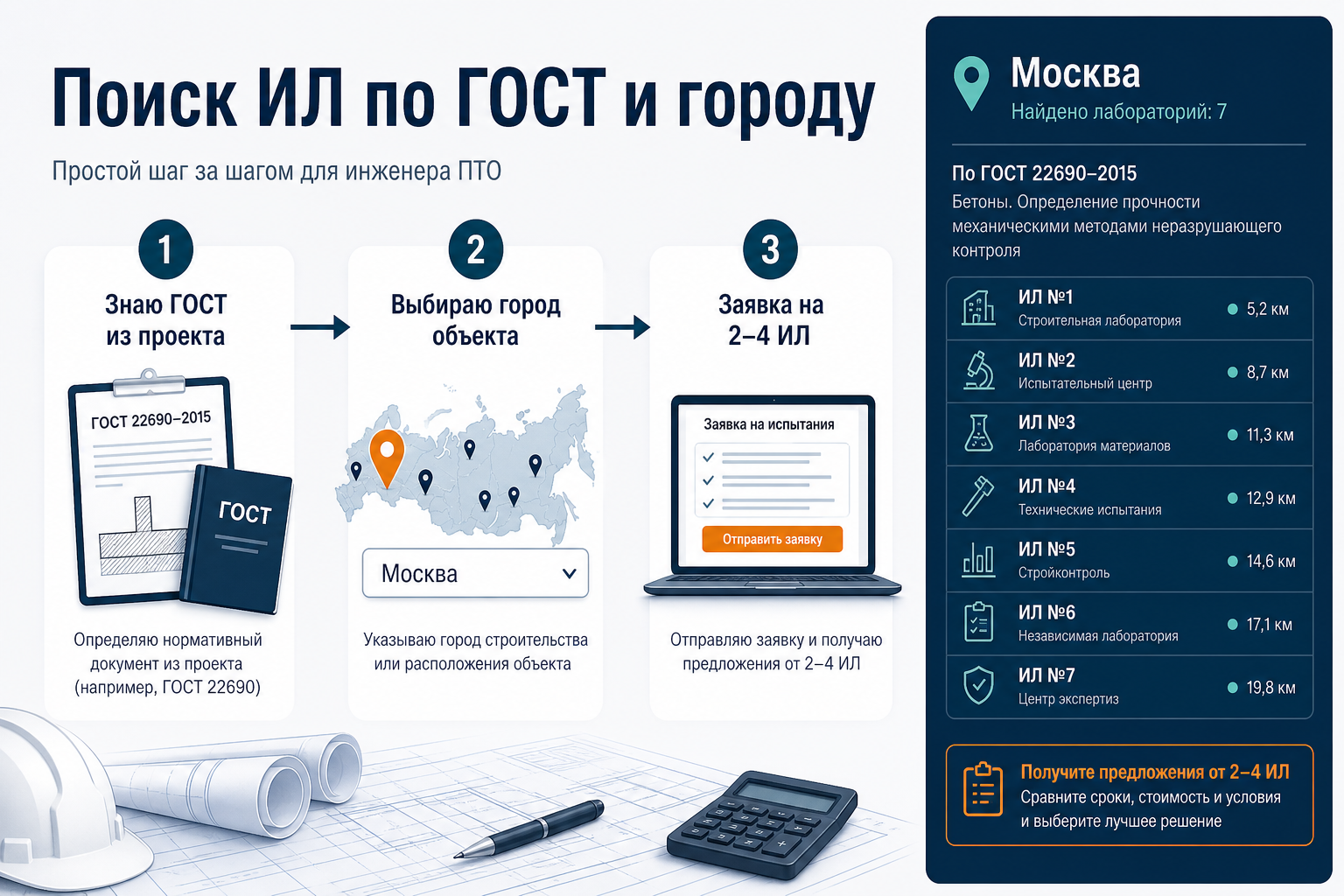 Поиск ИЛ по ГОСТу и городу
