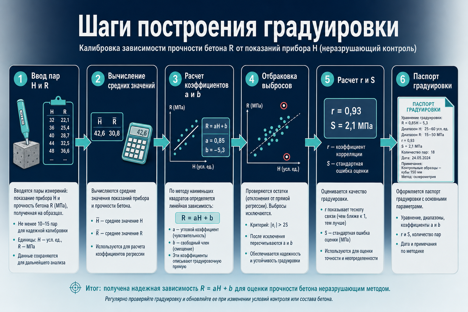 Пошаговый сценарий построения градуировки с ИИ-агентом