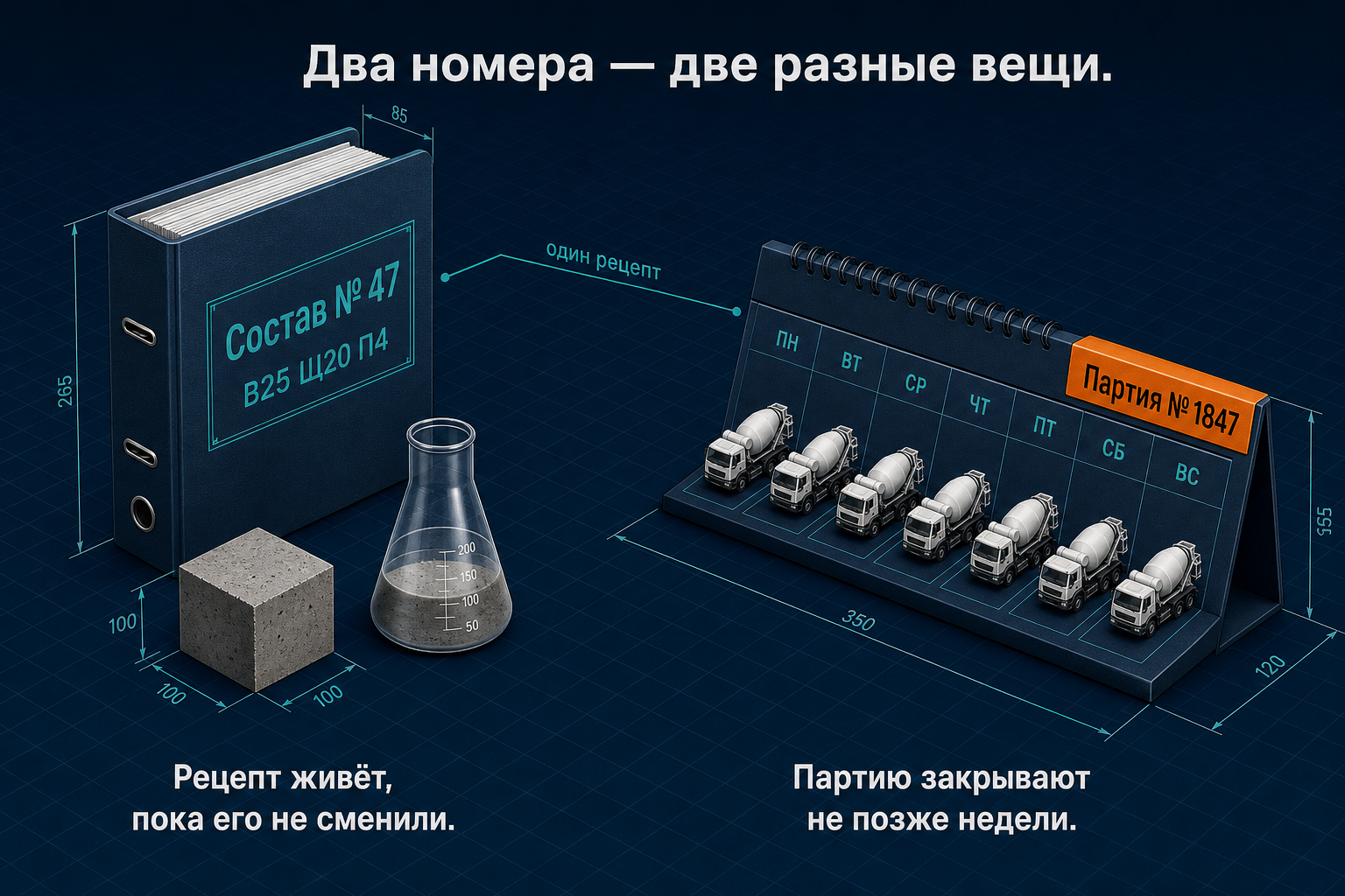 Номер состава живёт, пока живёт рецепт; номер партии закрывают не позже недели