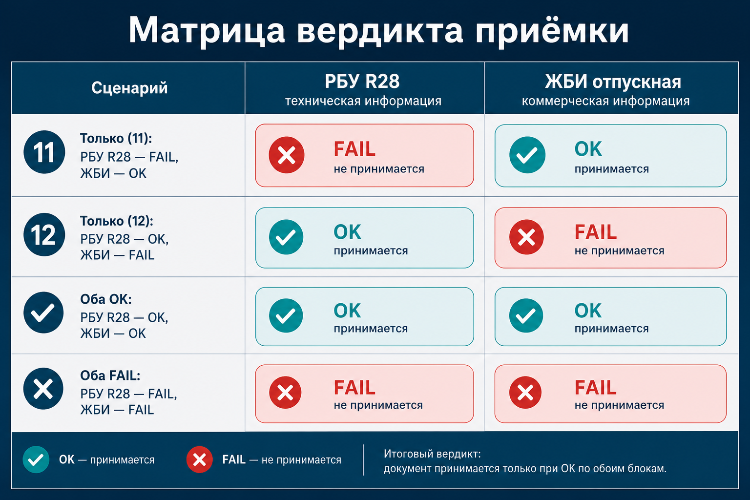 Матрица вердикта приёмки