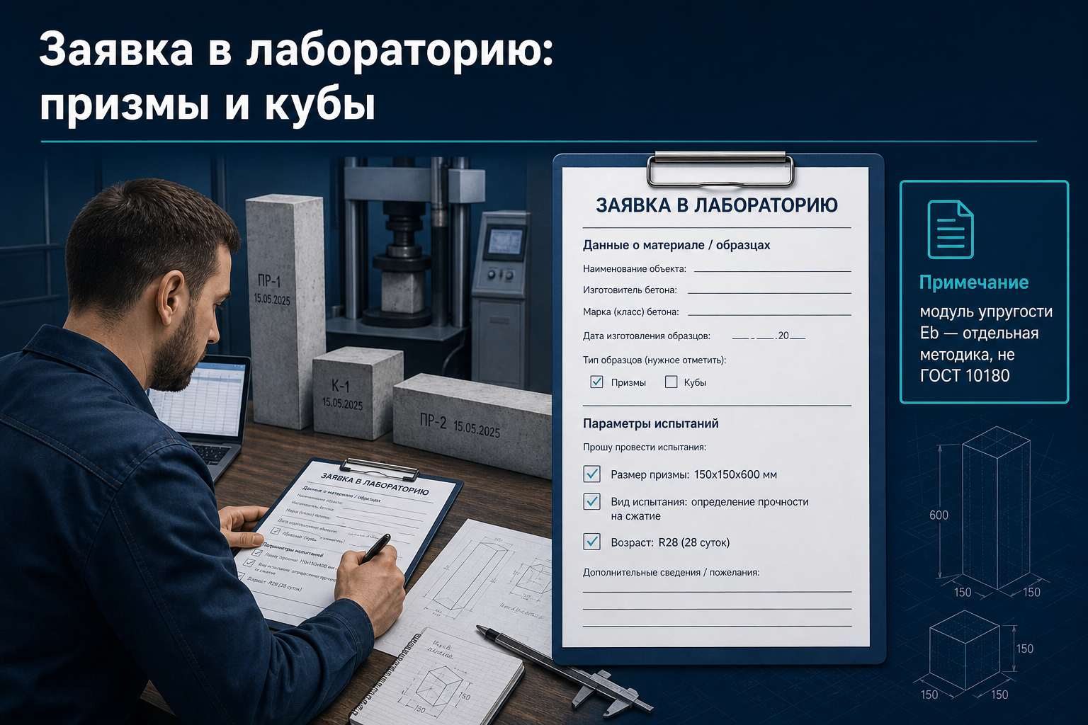 Заявка в лабораторию: призмы, кубы и отдельно Eb