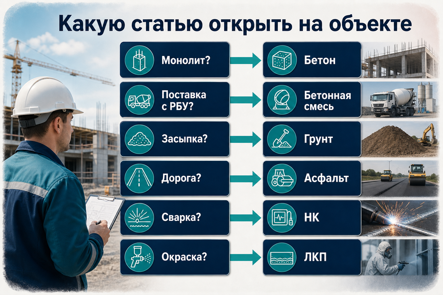 Какую статью открыть на объекте