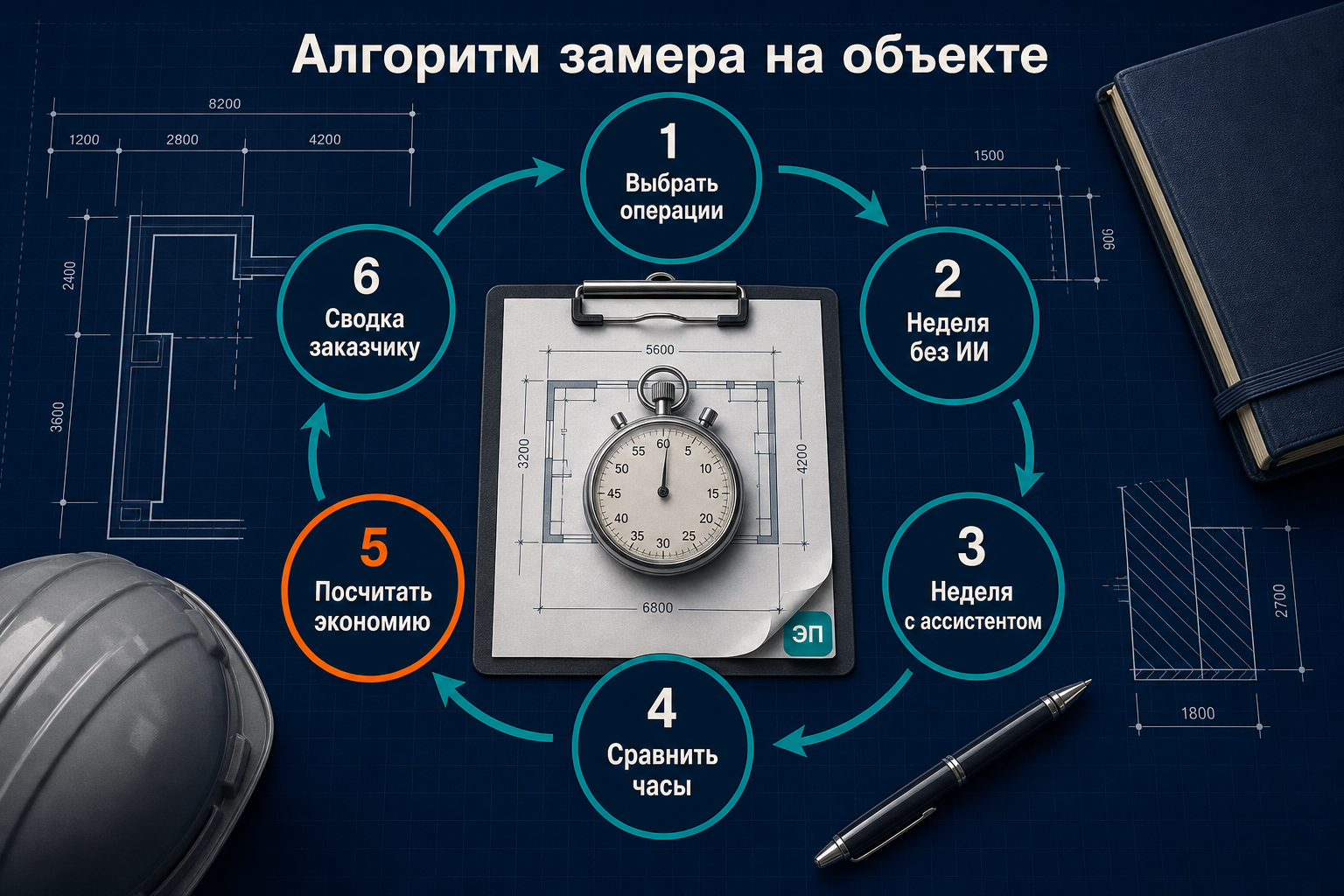 Алгоритм замера экономии времени ПТО