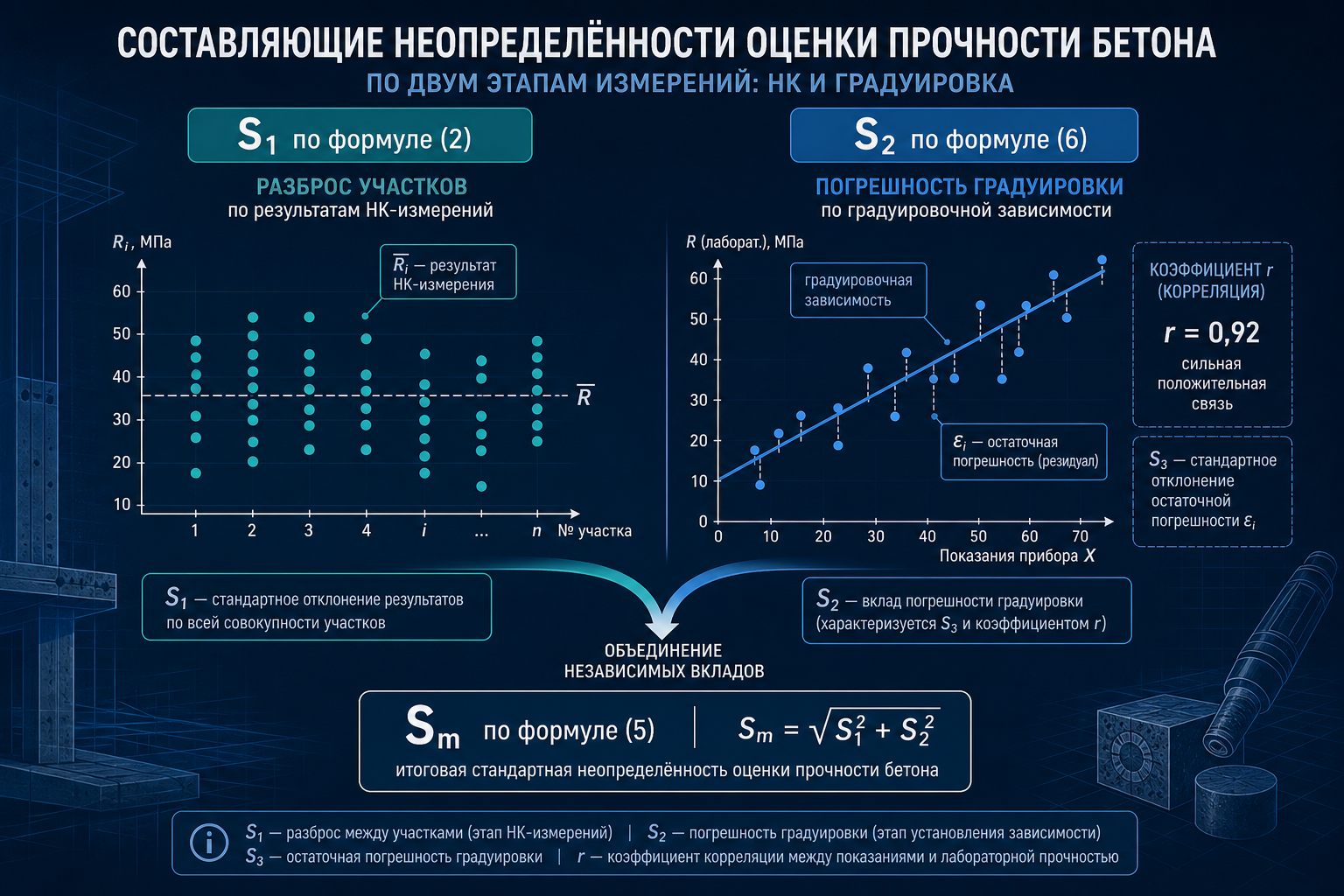 S₁ по формуле (2) и S₂ по формуле (6) — компоненты Sm