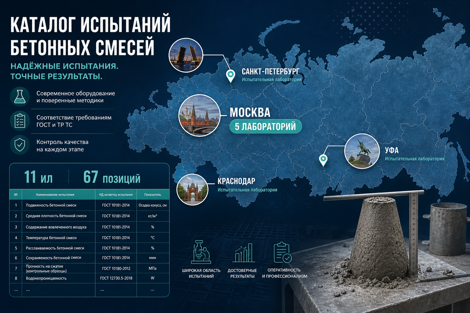 Бетонная смесь — города и ИЛ