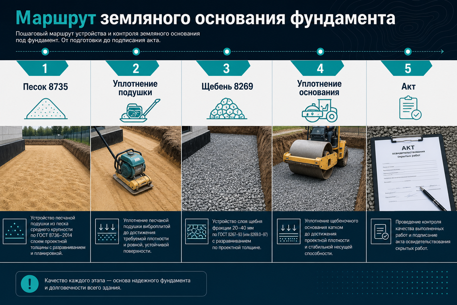 Маршрут земляного основания