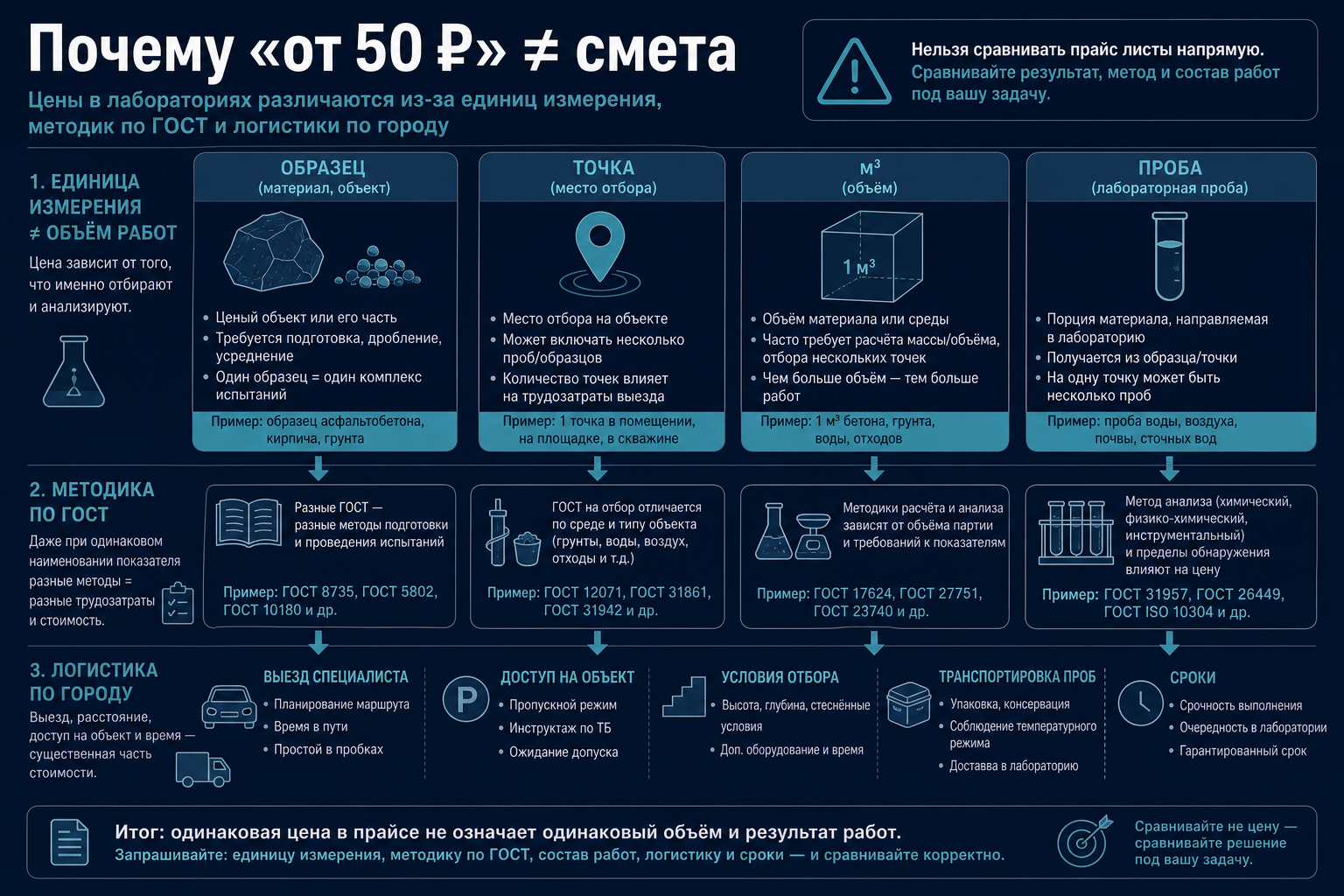 Почему от 50 ₽ не равно смете