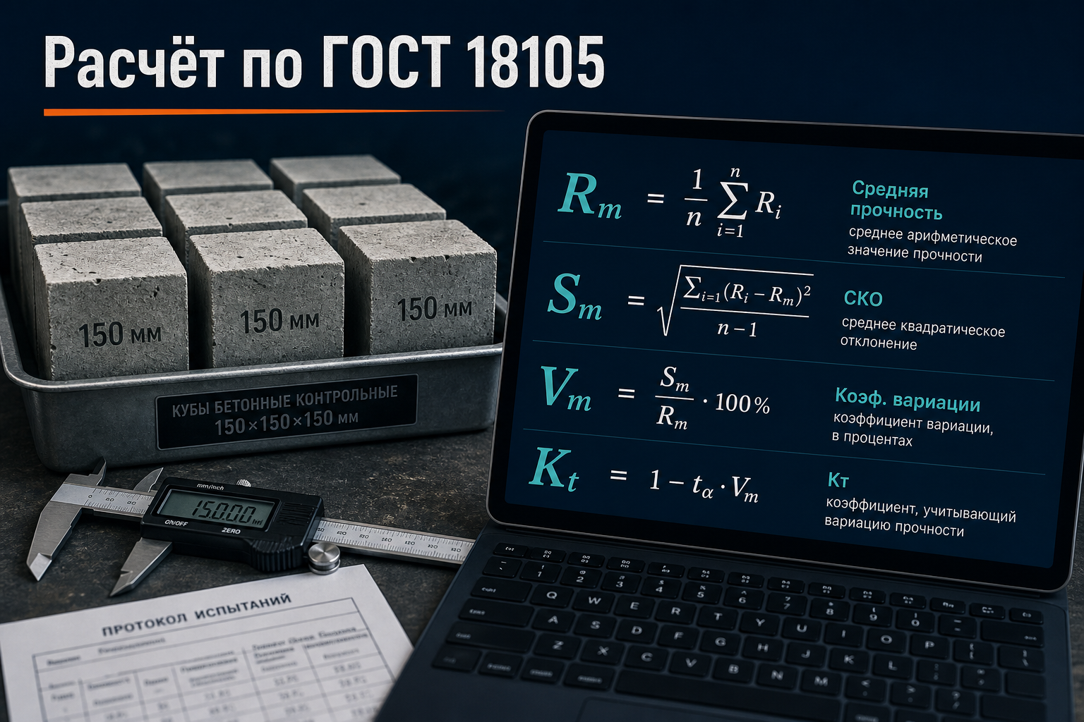Расчёт Rm, Sm, Vm и Kт по ГОСТ 18105-2018 — рабочее место лаборанта